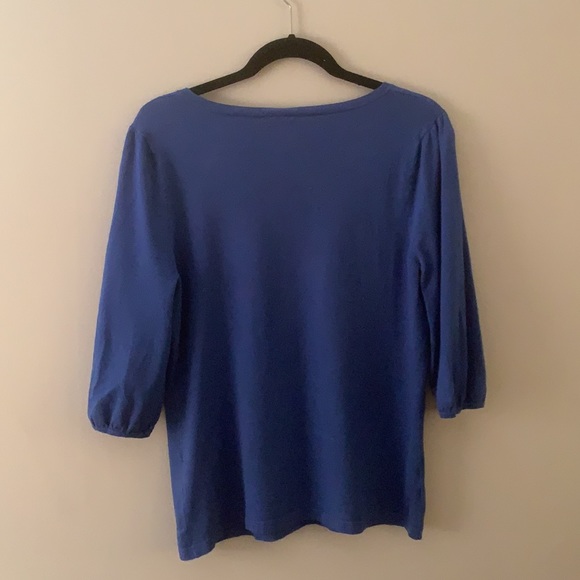Ann Taylor Bright blue sweater size L - 78% rayon and 22% nylon - Picture 4 of 5